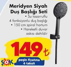 MERİDYEN SİYAH DUŞ BAŞLIĞI SET MERİDYEN SİYAH DUŞ BAŞLIĞI SET